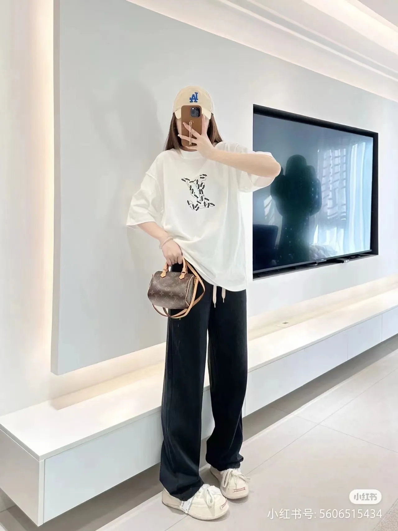 Louis Vuitton/Louis Vuitton employee limited foam printed short-sleeves